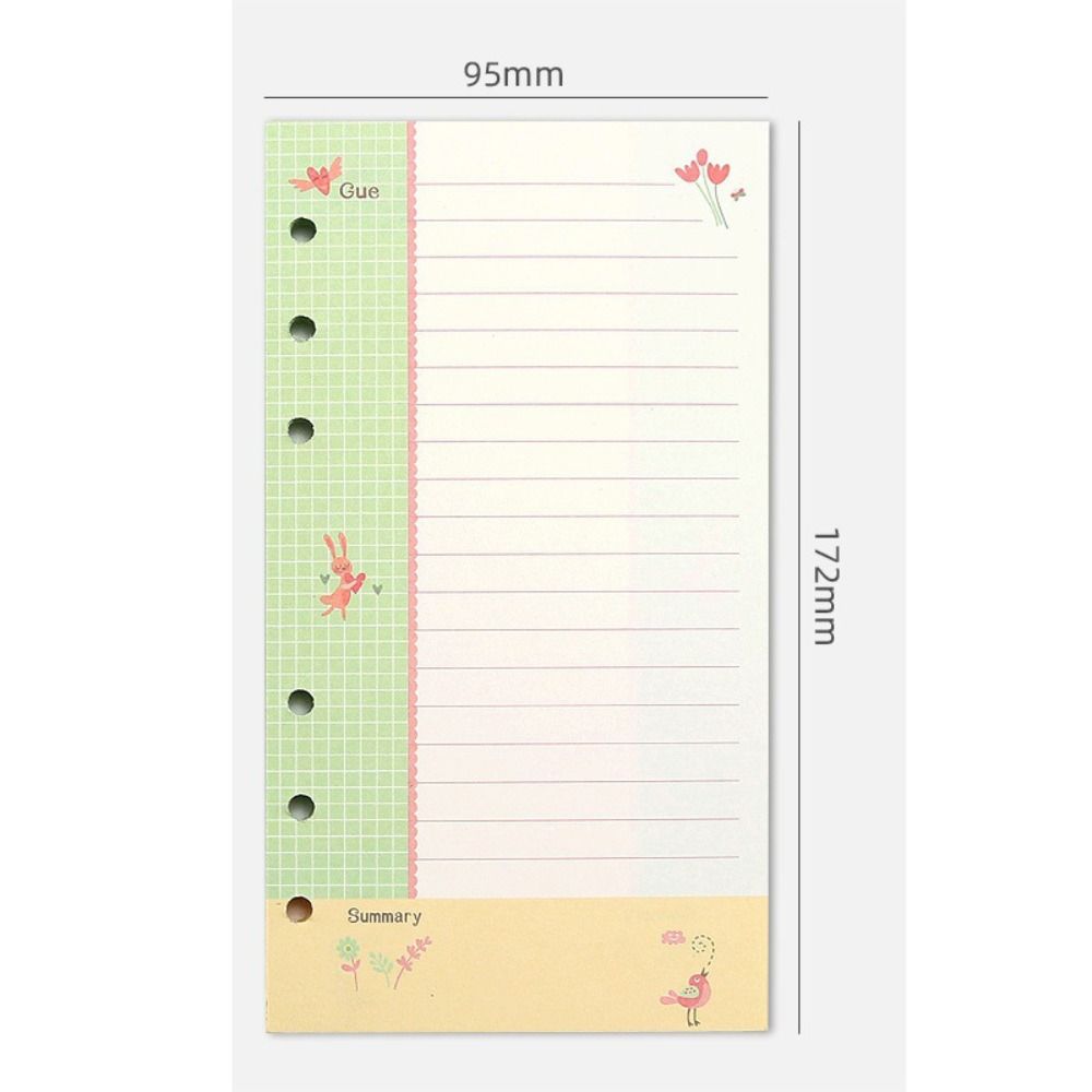 6 отверстий спиральная папка внутренняя страница список дел индекс внутренняя страница канцелярская бумага школьный офис