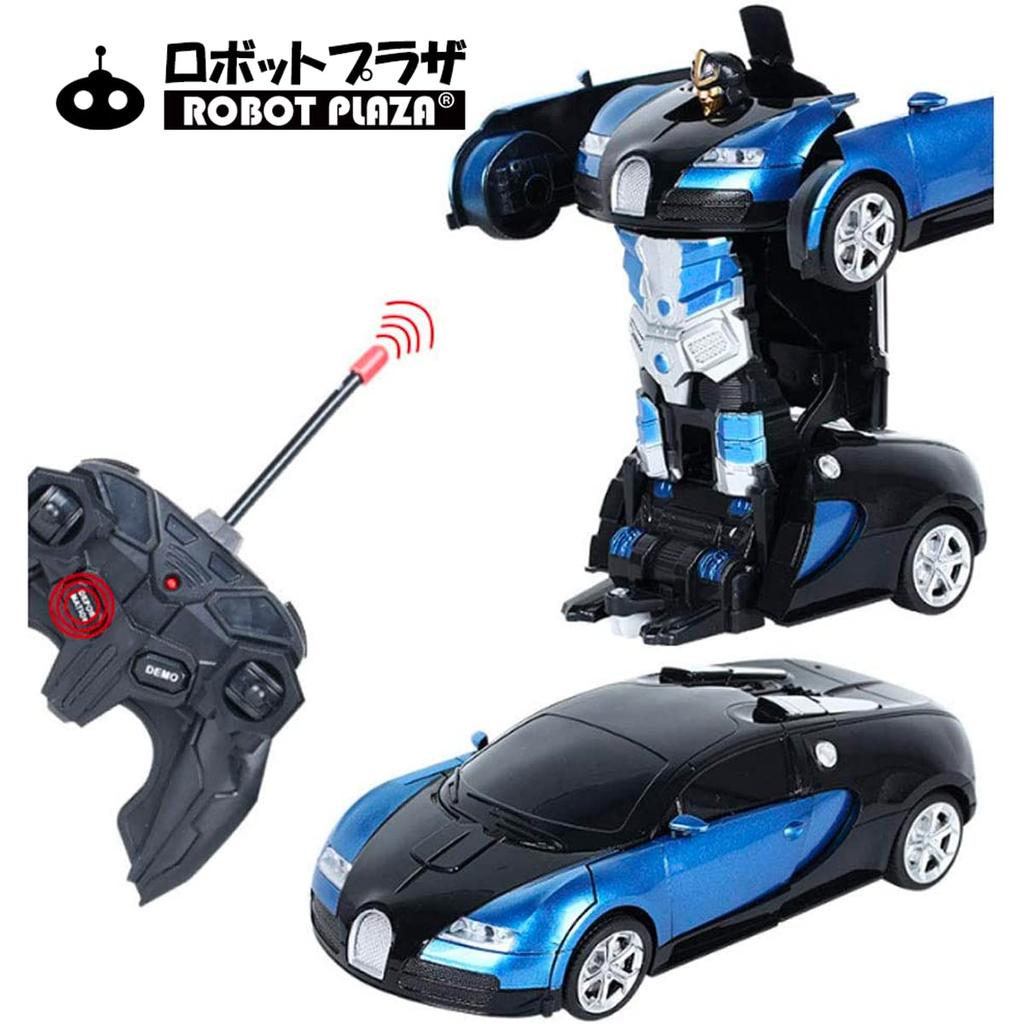 ROBOT PLAZA Радиоуправляемая машина, Трансформирующийся робот-игрушка, Трансформация одной кнопкой, Детская игрушка, Подарок на день рождения (Бугатти)