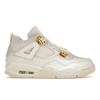 Air 4 Retro Metallic Gold Women Sneakers Cream Sail Black AQ9129-170