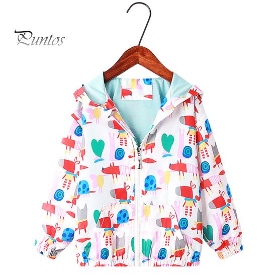 Пальто для девочек, детский плащ с капюшоном и длинными рукавами, с эластичными манжетами, солнцезащитная ветрозащитная куртка на молнии