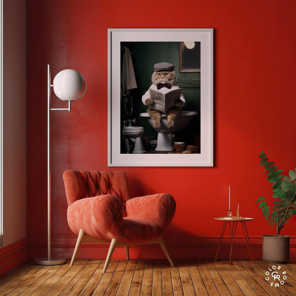 Поп-арт забавный плакат для чтения в туалете эстетика кошка капибара животные печать на холсте настенный художественный декор комнаты украшение для дома и ванной комнаты