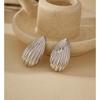18K Gold Plated Geometric-shaped Stud Earrings Women Sterling Post Vintage Minimalist Fashion Jewelry