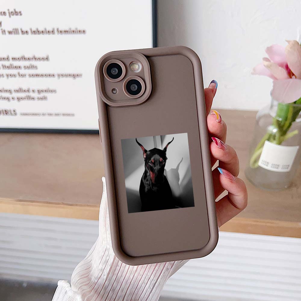 Чехол для телефона Sky Eye Ladder для iPhone 15 Samsung A24 Huawei Honor 90 Xiaomi Redmi 12 Infinix Realme Angel Eye Мягкая обложка NY6 Милый доберман арт