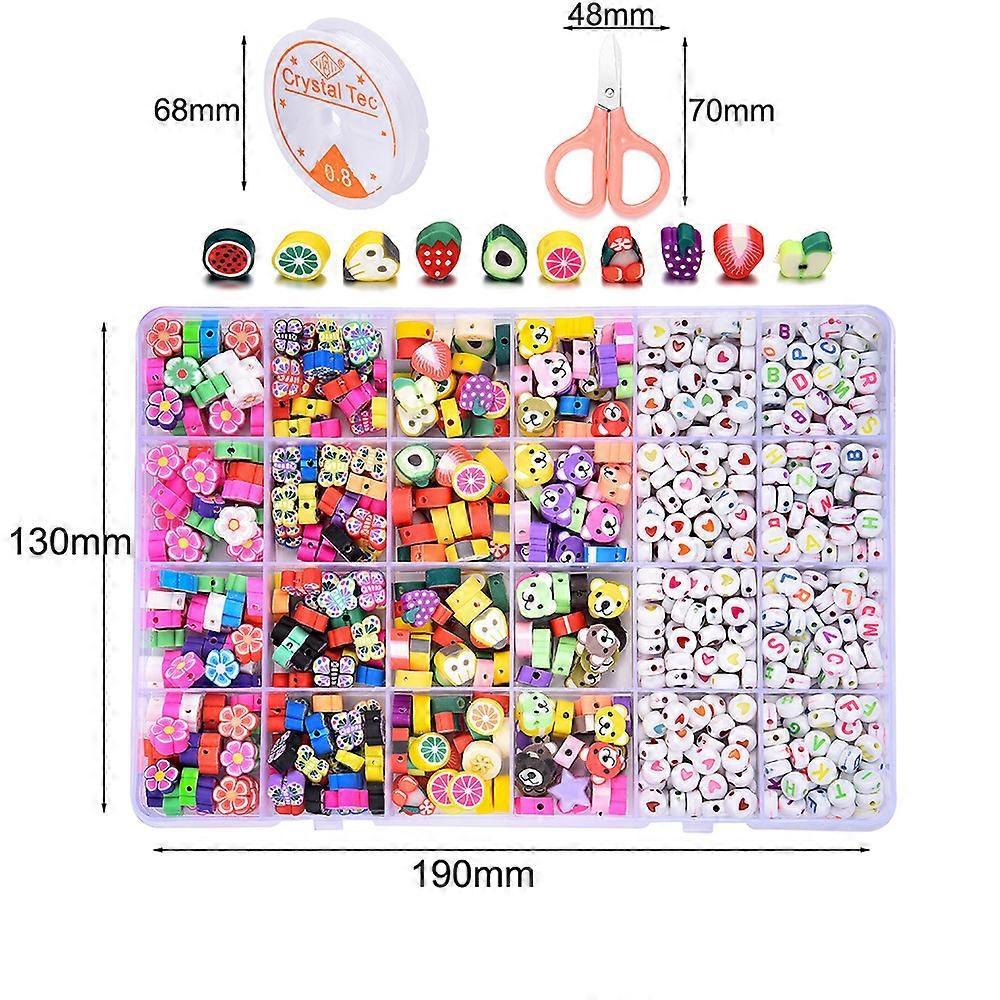 Beads Set Craft Necklaces Acrylic Beads Kits Toys Beads Set Accessories For Kids