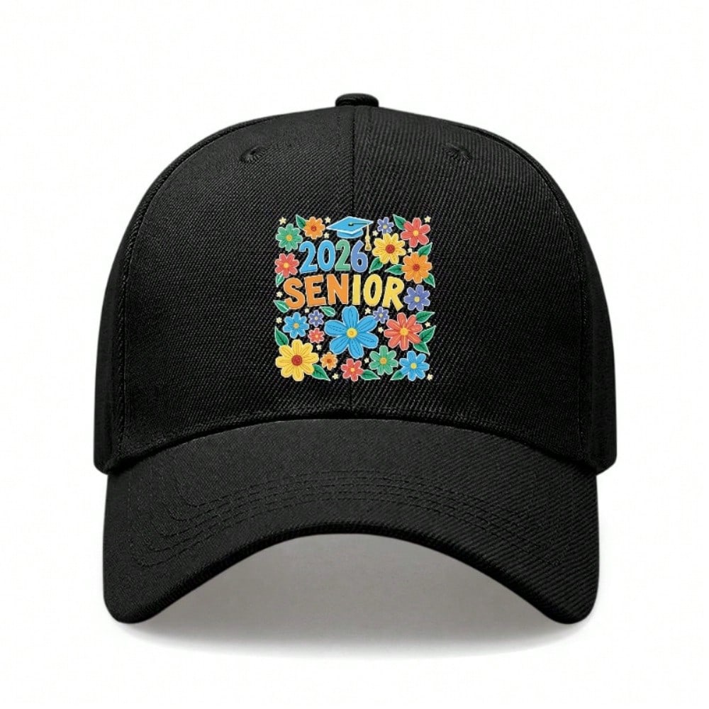 [ Baseball Cap] 2026 Senior Floral Print Adjustable Unisex Lightweight Breathable Sun Protection Casual Outdoor Sports Daily Wear Baseball Hat