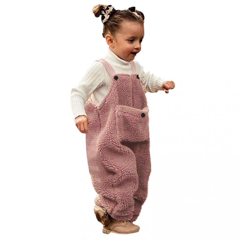 Children's Fashion Casual Boys And Girls Thickened Plush Backpack Jumpsuit