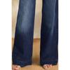 Women's New Spring Lace-up Stretch Jeans Straight Temperament Models Wide-leg Trousers