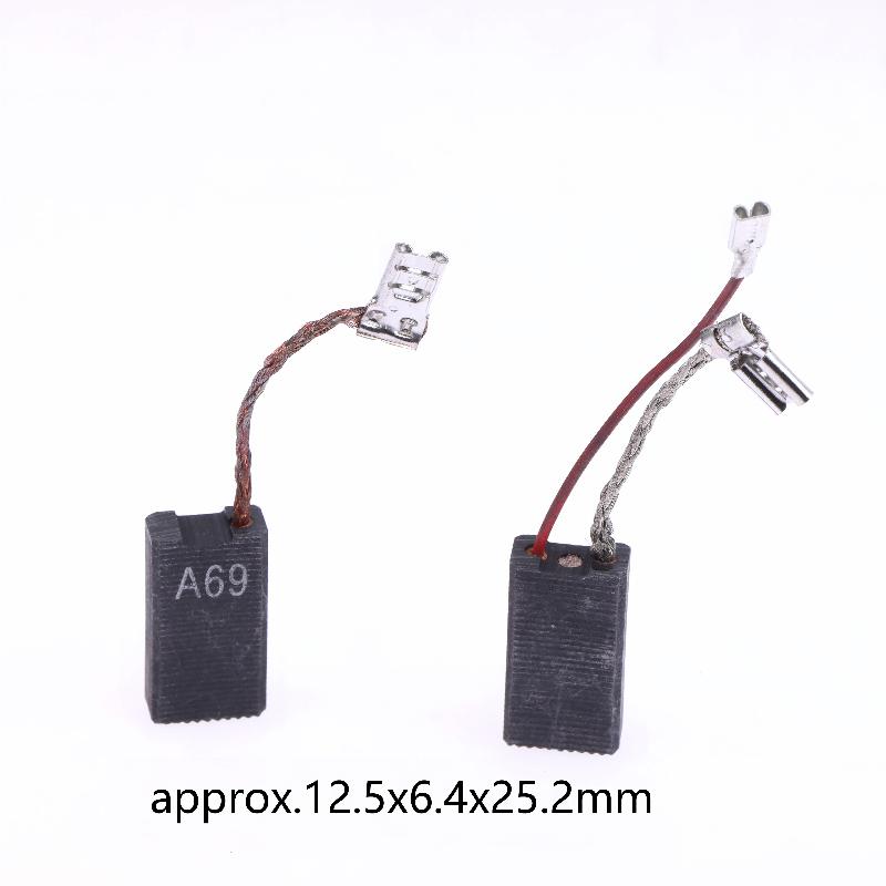 2PCS 1617014135 Carbon Brushes for GBH5-40DE GBH7-45DE Impact Drill Replacement 12.5x6.4x25.2mm