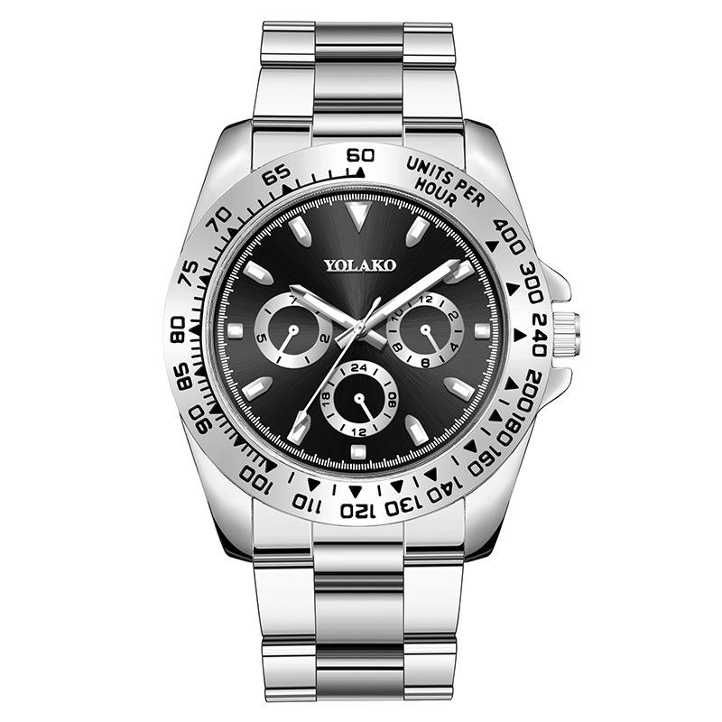 Золотые мужские часы мужские часы со стальным ремешком деловые часы светящиеся кварцевые цельные