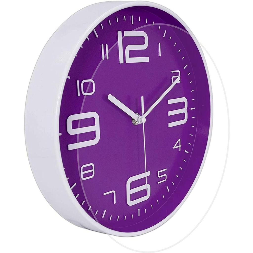 Wall Clock 12" Silent Quartz Decorative Latest Wall Clock Non-Ticking Classic Clock Battery Operated Round Easy to Read for Room/Home