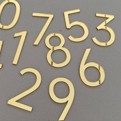 1 шт. самоклеящаяся акриловая табличка для почтового ящика, адресная табличка, наклейка с номером двери, номер дома