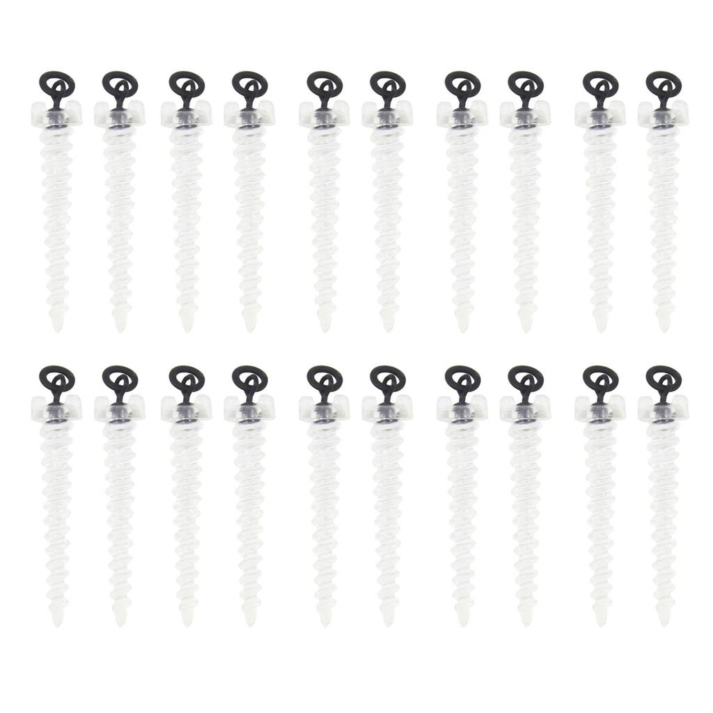 20Pcs Floating Bait Boilie Screws With Ring Swivel Hair Rig Hook Link Stop Beads Baits Screw Carp Fishing Accessories