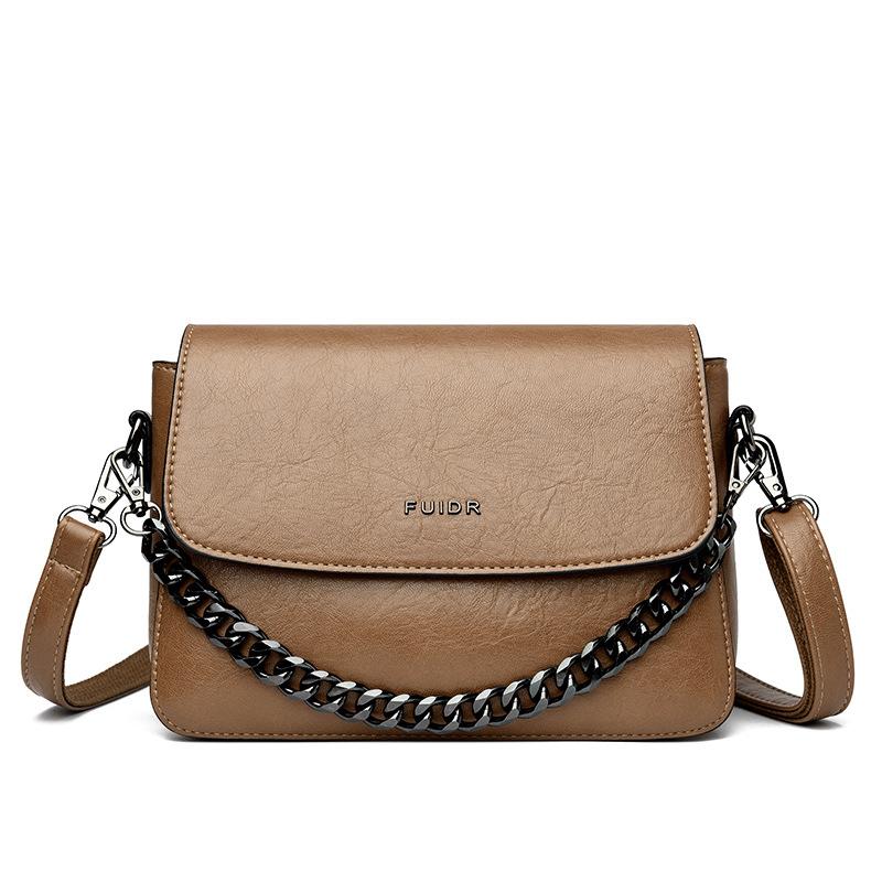 Женская повседневная сумка через плечо на одно плечо с цепочкой в стиле ретро, маленькая квадратная сумка, рюкзак Postman, сумка через плечо Out of The Street