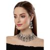 Shining Diva Fashion Latest Stylish Fancy Oxidized Traditional Oxidised Choker Necklace Jewellery Set for Women