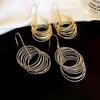 Exaggerated Multi-layer Circle Geometric Earrings, Fashionable High-end Temperament, Ear Hooks, Cold Wind Earrings