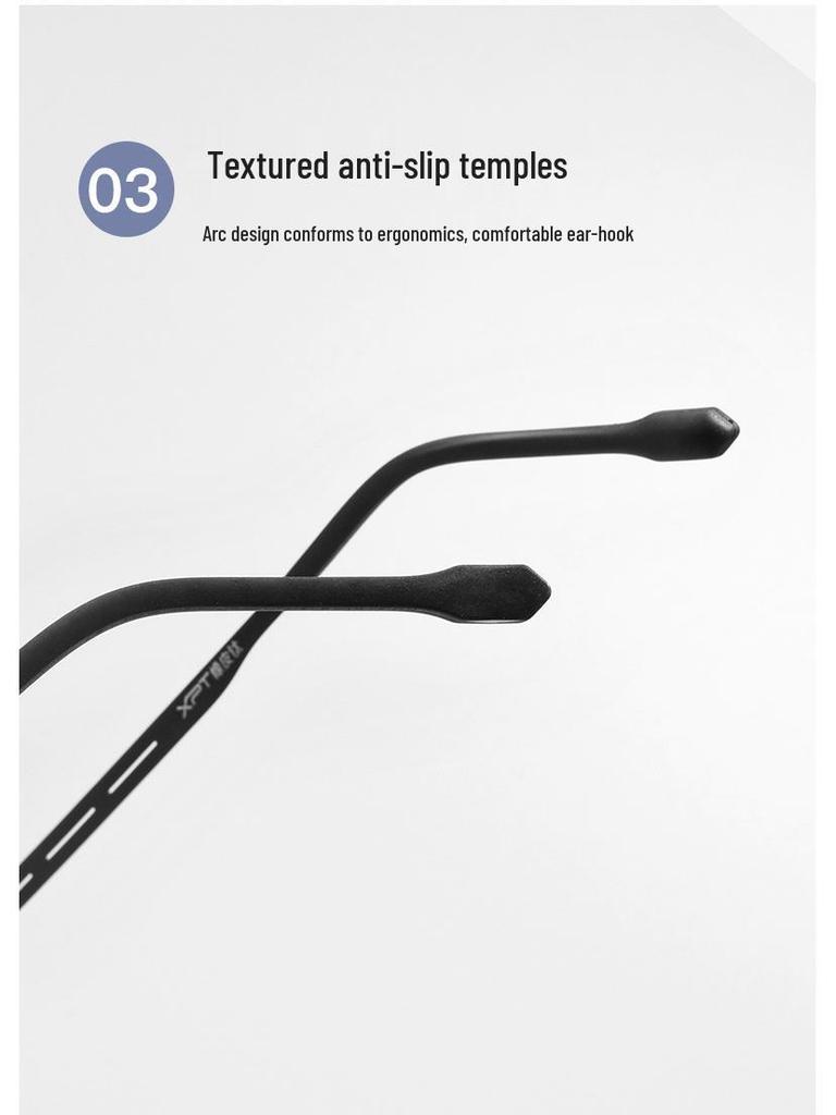 Danyang 9839XP Маленькая оправа Высокая мощность Очки для близорукости, Сверхлегкая резино-титановая мужская оправа для очков.