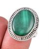 Natural Malachite Gemstone 925 Solid Sterling Silver Jewelry Ring Size 7 Q9i83