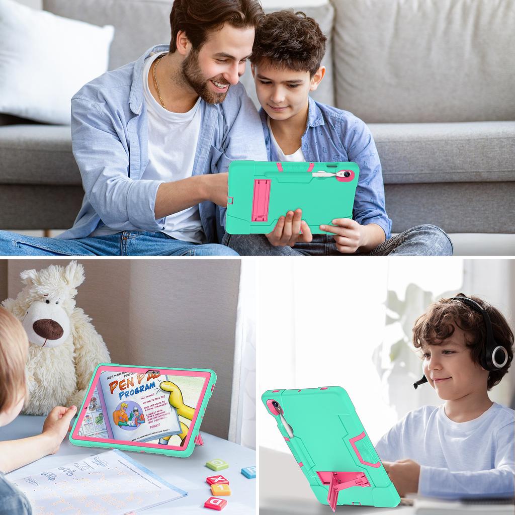 Силиконовый защитный чехол для Tab S9 Kids — полное покрытие, три защиты от столкновений, 11 дюймов, выпуск 2023 года.