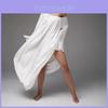 French Lazy Style Long Dress With Solid Color Design For Casual Home Lounge Wear
