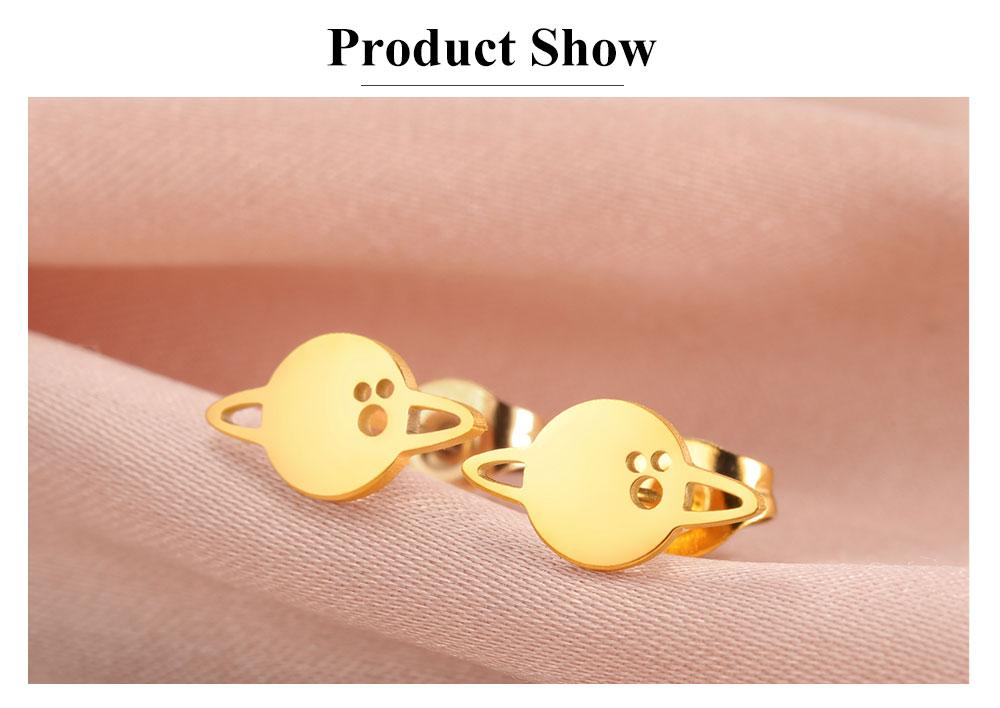 Cazador Asymmetrical Cute Mini Planet Jupiter Rocket Stud Earrings for Women Stainless Steel Jewelry Piercing Earrings Gift 2026