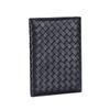 Sheepskin Woven Passport Holder: Women's Genuine Leather Multi-Card Slot Vertical Wallet