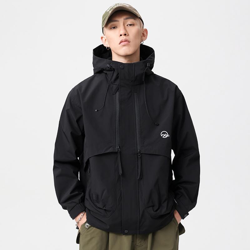 Американская уличная куртка с капюшоном мужская весенняя модная брендовая куртка большого размера в стиле ретро для мужчин свободная повседневная куртка