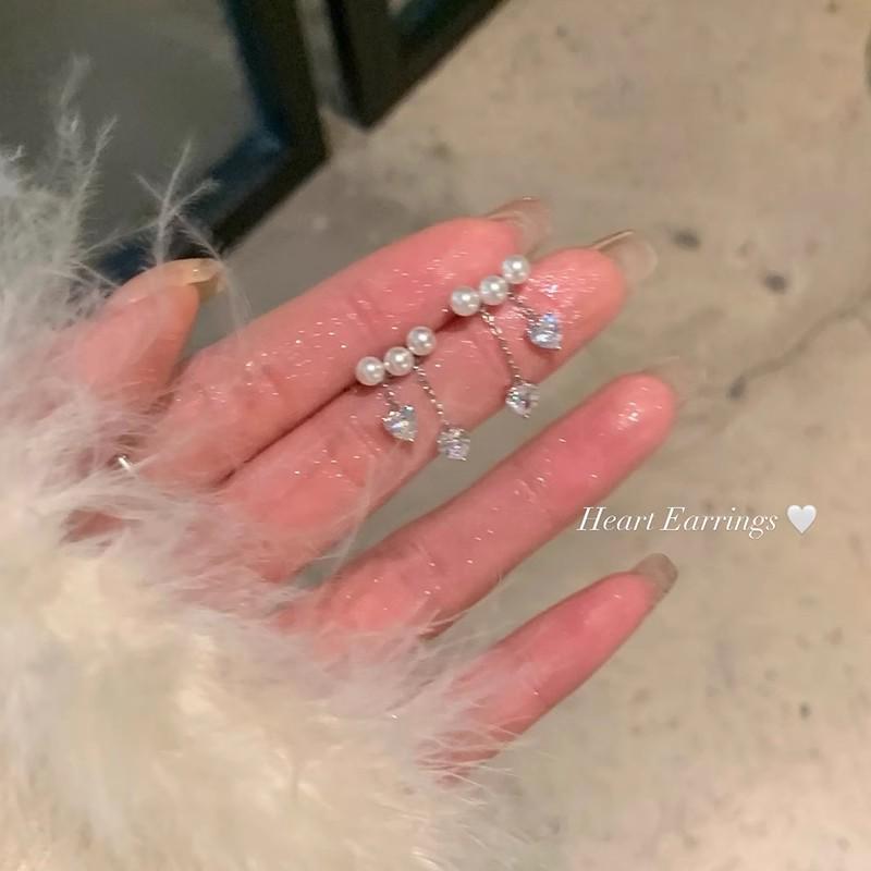 Уникальные серьги-пусеты из серебра 925 пробы с цирконом и жемчугом в виде бабочек для женщин - Высококачественная модная бижутерия