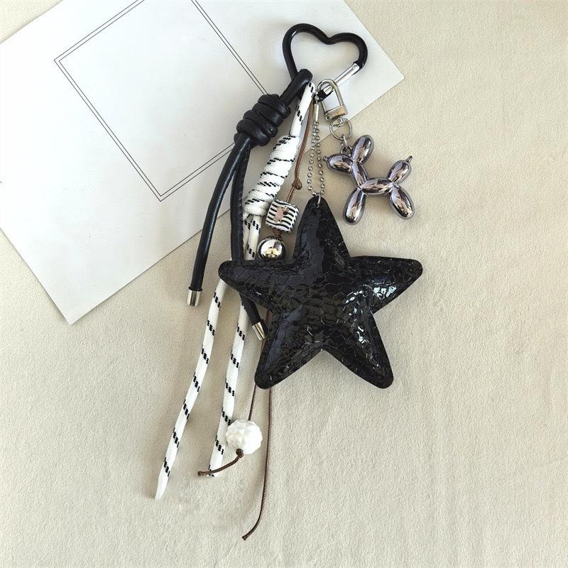 Модный кулон-брелок в виде звезды из искусственной ПУ кожи Пятиконечная звезда Универсальный Женская сумочка Подвесное украшение CLE