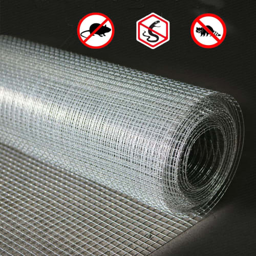 Kilogorge Wire Netting, Rat Repellent, Animal-Proof Wire Netting, 6m*50cm, 0.6mm Wire Diameter, 6mm Mesh, Rust-Resistant, Galvanized, Roll, Gardening