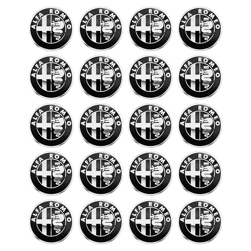 11mm 14mm Aluminium Metal Car Key Emblem Stickers For Alfa Romeo Giulietta GT 159 147 156 Mito Brera Giulia F1 Stelvio VolanteIW8