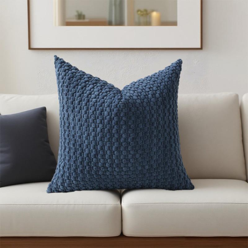 Solid Color Bubble Granule Corduroy Pillowcase Seat Cushion Protective Cover