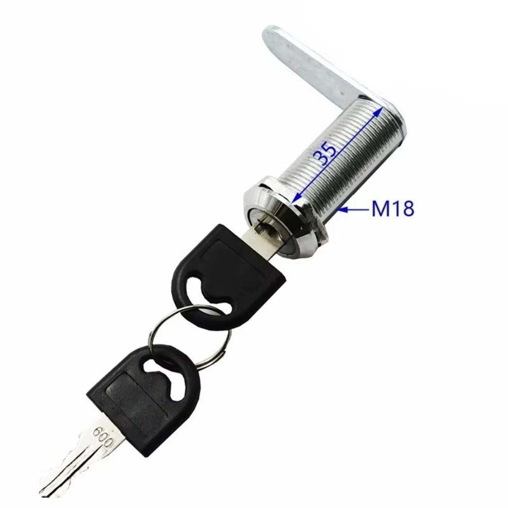 Practical 16/20/25/30mm Cam Lock Metal Cabinet Silver Door Lock with 2 Keys Easy Replacement Locker Lock Door