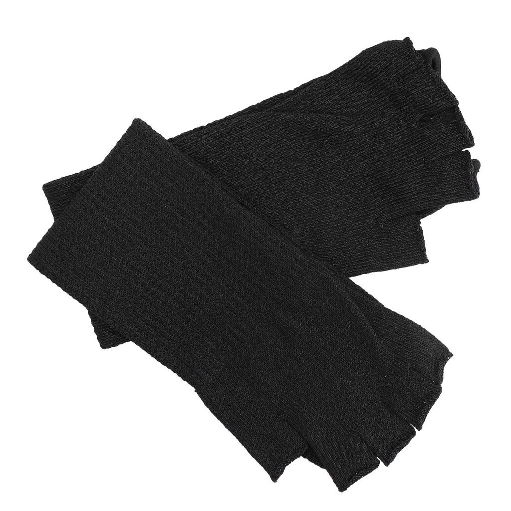 Arm Guards 45cm/17.7in Cut Resistant Half Finger Arm Sleeve for Kitchen Woodworking Gardening Black