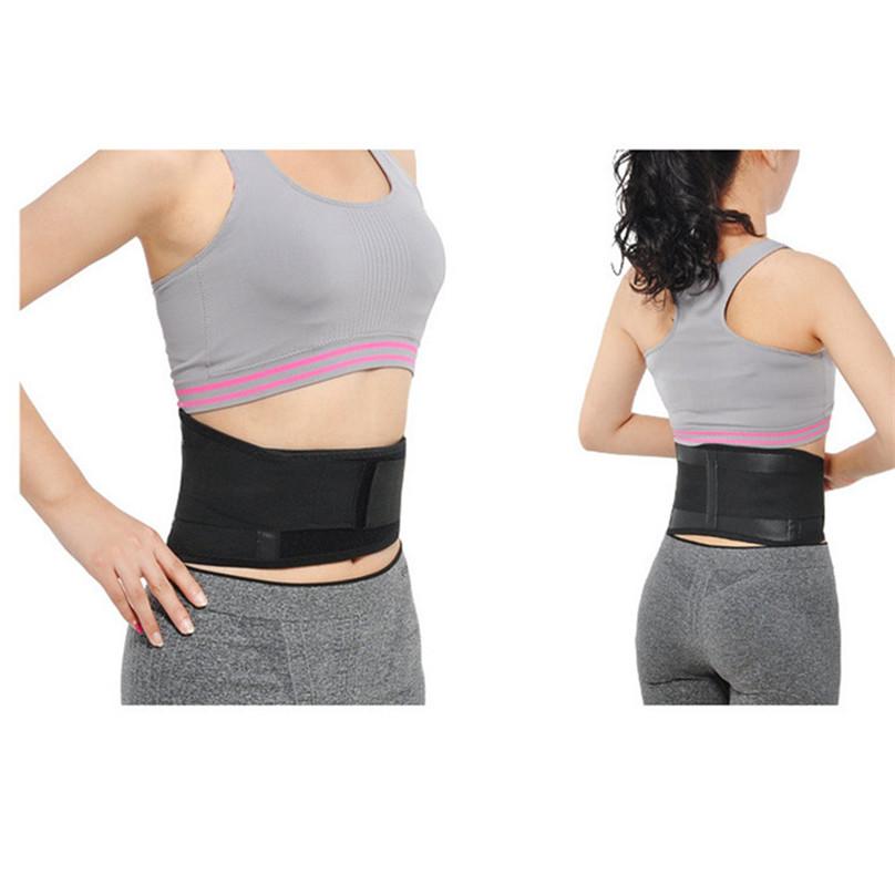 Fashion Magnetic Back Support Brace Belt Lumbar Lower Waist Double Adjust Pain Relief
