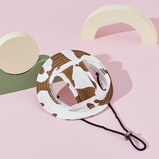 Шапка рыбака для домашних животных с отверстиями для ушей, пряжкой, регулировкой ушей, ветрозащитная, хлопковая, для занятий спортом на открытом воздухе, одевается, шляпа от солнца для собак, ежедневных словосочетаний