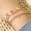 Double-Layer Heart Pendant Bracelet Simple Stylish Personalized Metal Multi-Layer Jewelry Accessory