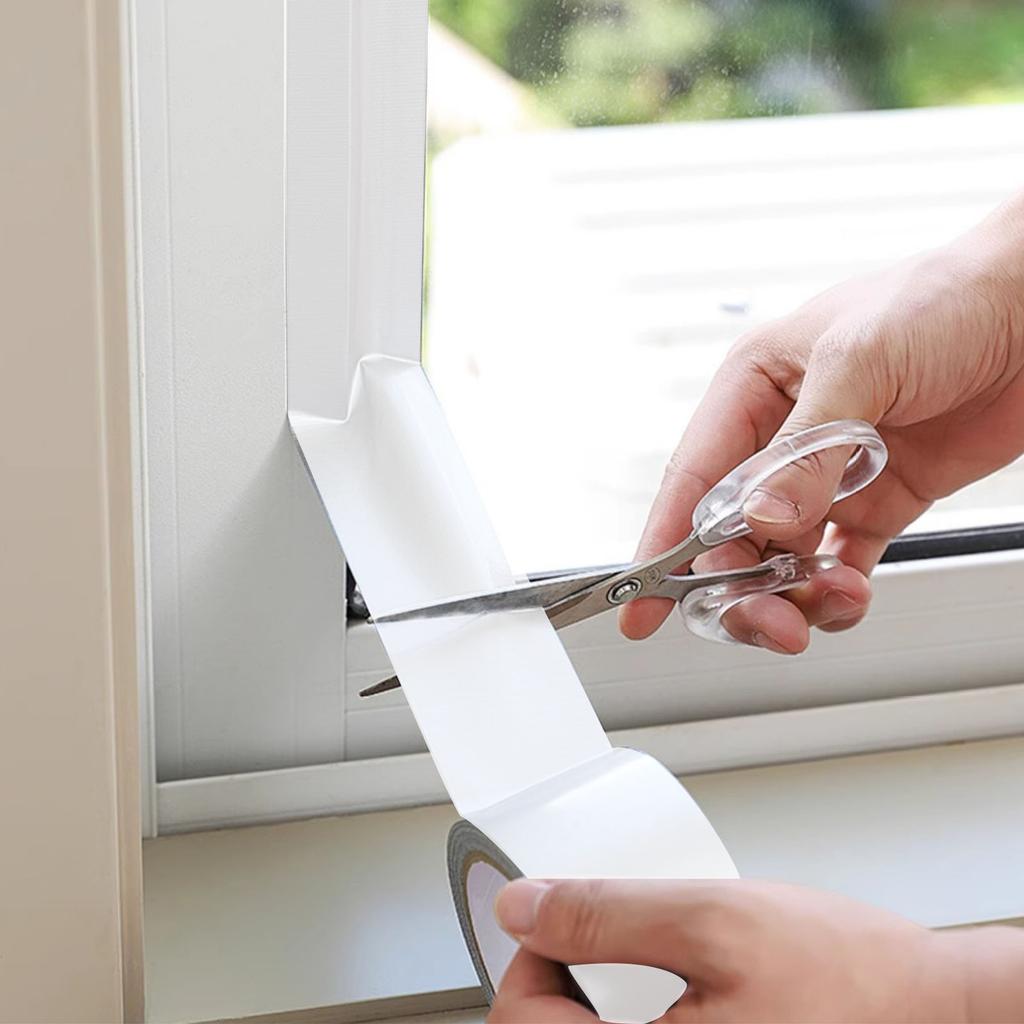 Window Draft Sealing Film Tape Thickened Windproof Tape Adhesive Seam Sealing Strip for Sliding Windows and Door Frames