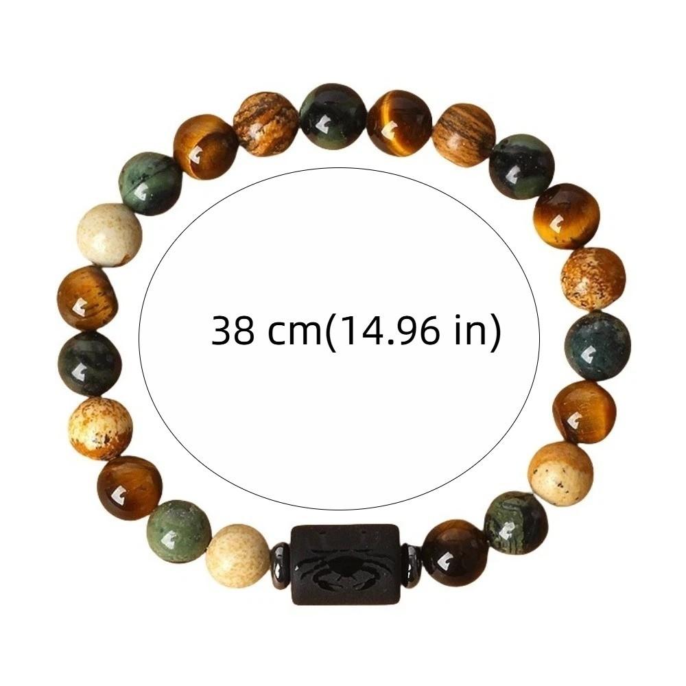 Graphic Stone Natural Stone Bracelet Adjustable Beaded Bracelet  Daily Wear