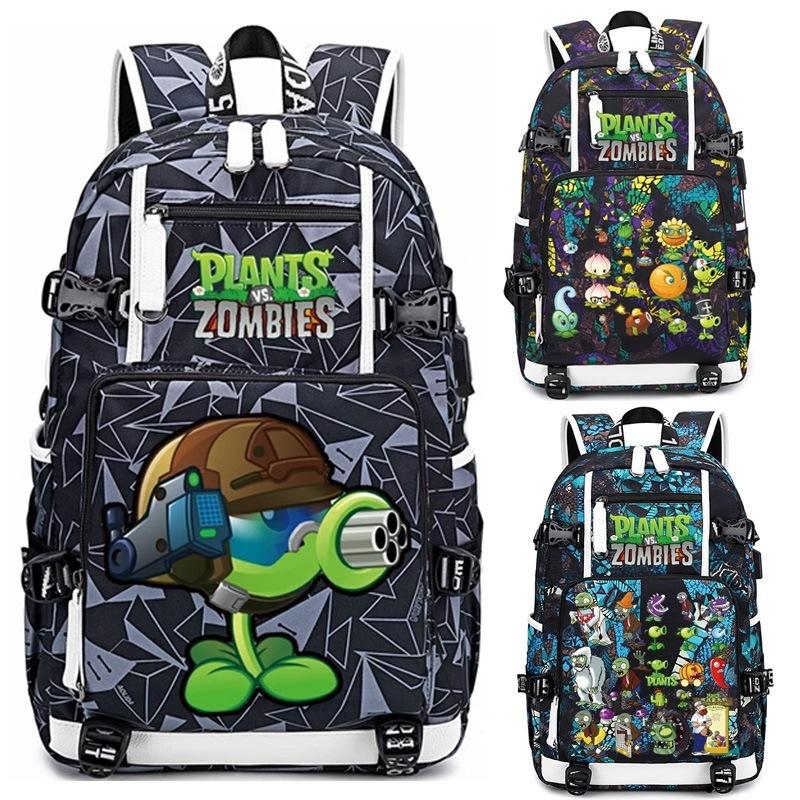 Plants vs. Zombies Backpack for Kids Boys Grades 3-6 Waterproof Spine Protection Lightweight School Bag