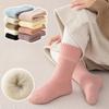 3 Pairs Plush Warm Winter Socks Children's Thermal Terry Socks New Anklets Socks for Toddlers