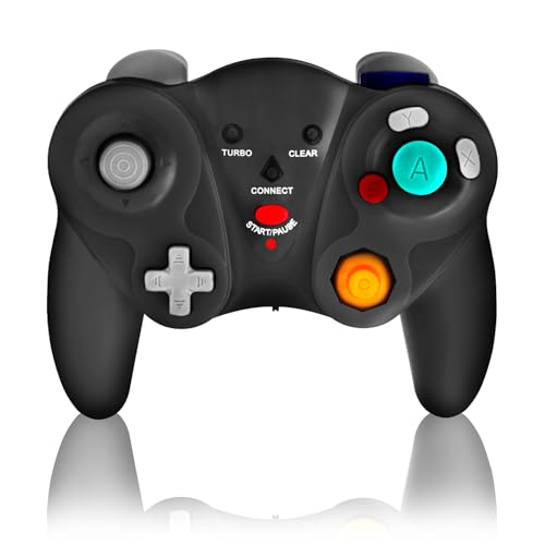 K&SGAMER Контроллер GC для GameCube и Wii (Переключатель 1/2 требует соединительного отвода) (черный)