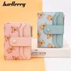 Baellerry Women Fashion Card Holder Cute Bear Print Mini Purse for Ladies Zipper Money Bags Coin Purses Wallets