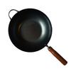 An Iron Frying Pan That Grows the More You Use Brown Wood Made In IH No Seasoning Camping It, Wok, 28cm, Handle, Japan, Compatible, Lightweight,