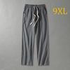 Мужские брюки больших размеров 9XL 8XL, весенние и летние брюки, мужские модные повседневные однотонные брюки