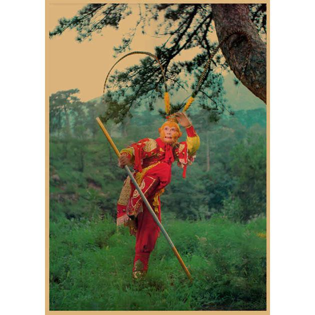Ретро-постер из крафт-бумаги - 1986 Путешествие на Запад: Сунь Укун, Чжу Бацзе, Тан Саньцзан, Лю Сяо Лин Тун