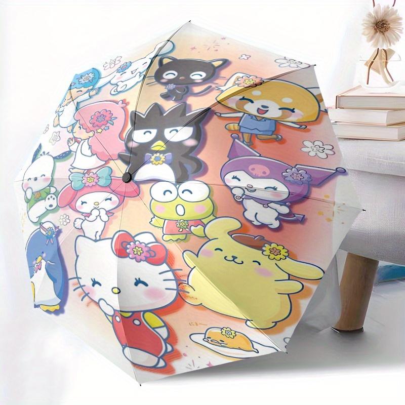 Happy Cartoon My Melody and Friends Automatic Opening and Closing Folding - A Good Choice for Gifts, Fashionable and Convenient Cartoon Umbrella With