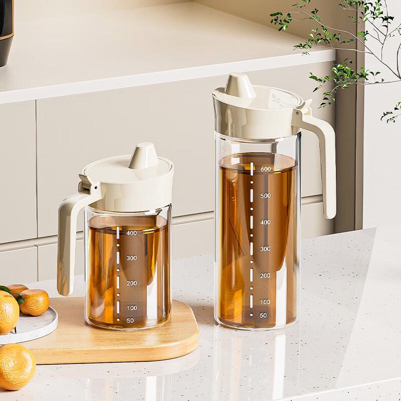 ZISIZ Glass Oil and Vinegar Dispenser Set