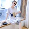 2024 Mid-length Korean Loose Maternity T-Shirt - Trendy Spring/Summer Short-Sleeved Tops