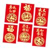 Pack of 6 Cartoon Horse Designs Red Envelopes Chinese Zodiac 2026 Year of Horse Paper Money Holder Envelopes