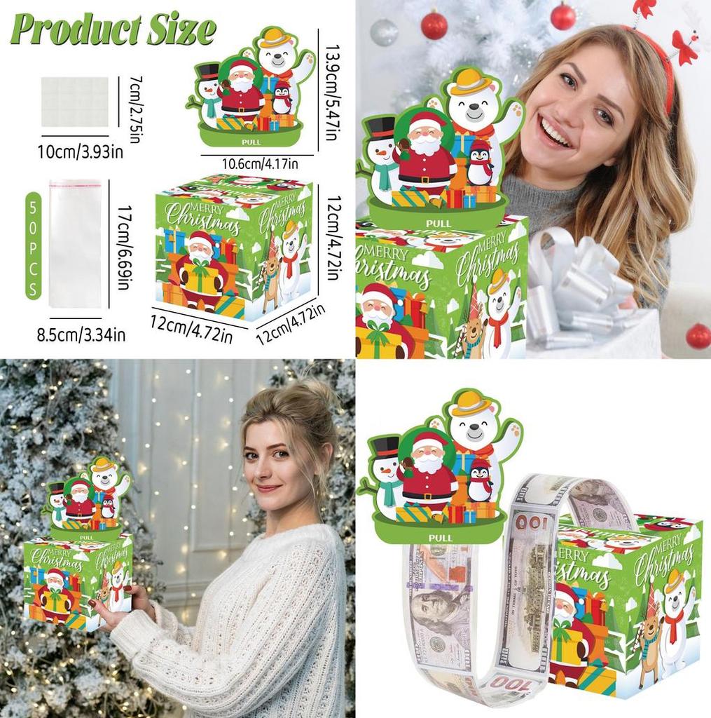 Рождественский Пингвин Снеговик Декорация для Вечеринки Подарочная Коробка Для Празднований